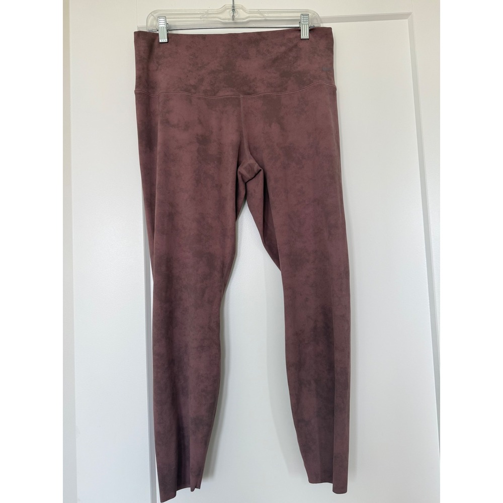 Nike Zenvy Dri-FIT Leggings XL Mauve Cloud Wash High Rise Tye Dye 7/8 Infinasoft